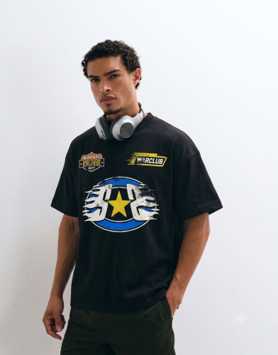 Black printed t-shirt