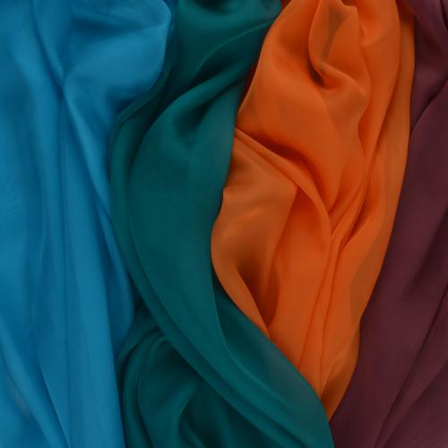 اقمشة شيفون طبيعي بيور سلك