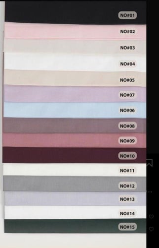 قماش قطن ستان سادة (بالقطعة) عرض 44