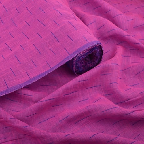 قماش بولي لينن دبل فيس وجهين مقلم