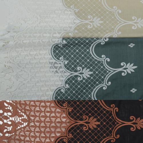 قماش لينن رايون مطرز رسمة 10 D