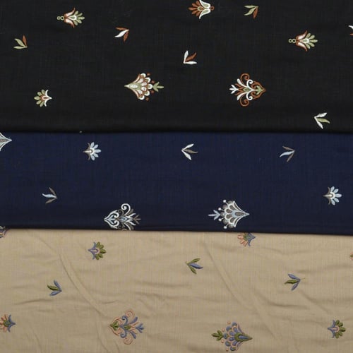 قماش لينن رايون مطرز رسمة 3 D