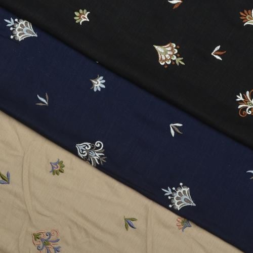 قماش لينن رايون مطرز رسمة 3 D