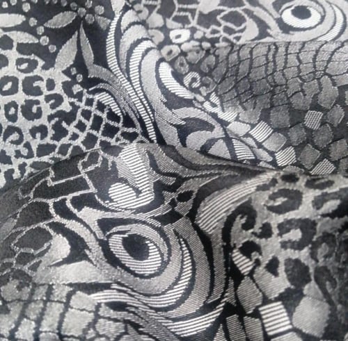 قماش كريب جاكار بولي رايون