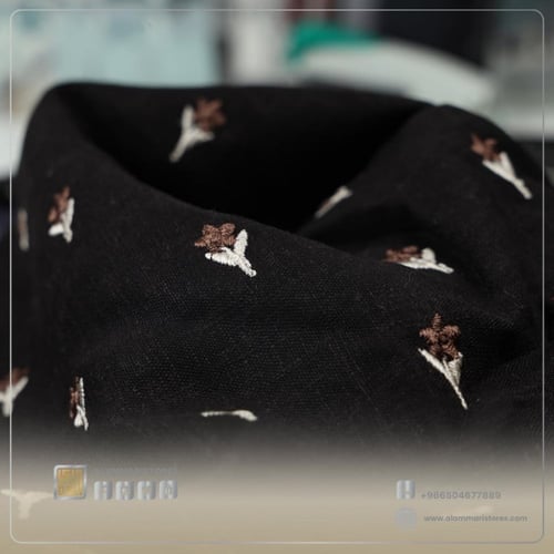 قماش لينن رايون مطرز 5 D