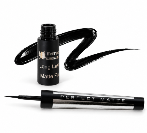 Liquid eyeliner black brush perfect matte strawber...