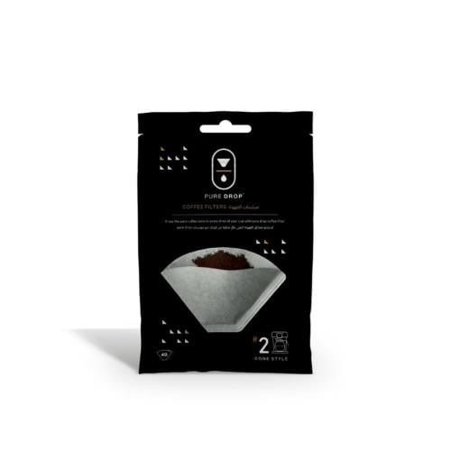 فلاتر قهوة مقطرة مقاس 2 فلتر قهوة اليوم 40 حبة