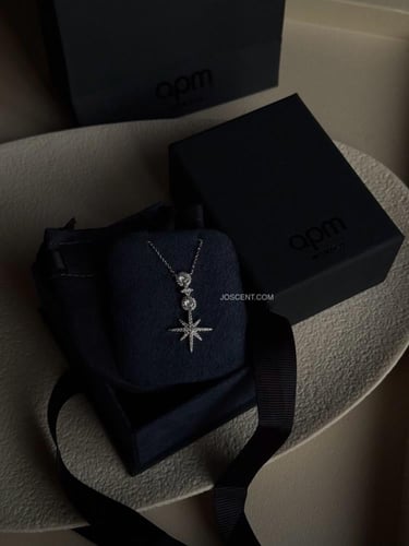 قلادة دوائر نيزكية مرصعة Apm فضي