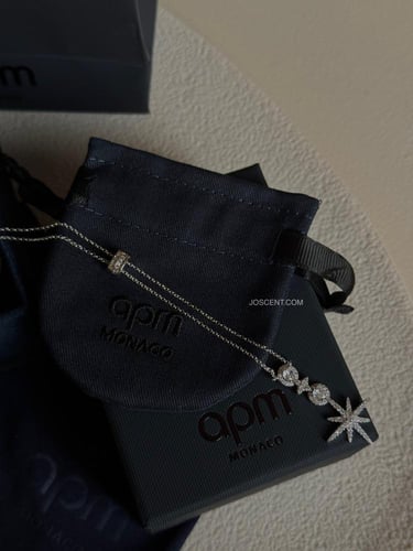 قلادة دوائر نيزكية مرصعة Apm فضي