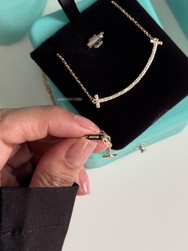 قلادة تيفاني فضي - ذهبي