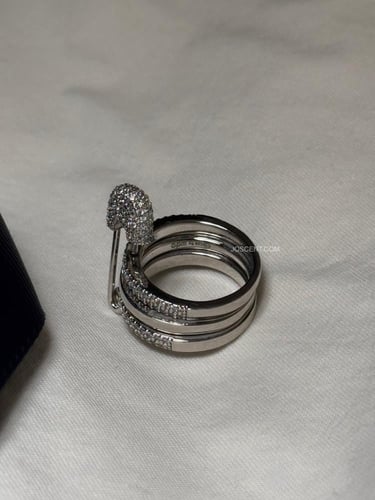 خاتم الدبوس apm الثلاثي فضي