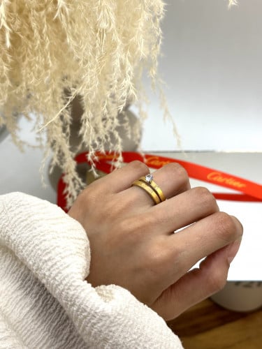 خاتم carter التوينز الماسة ذهبي