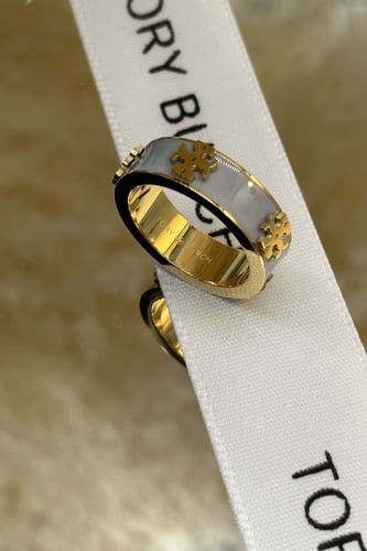 خاتم توري بورش ذهبي صدفي