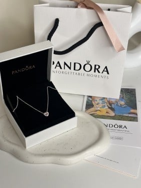 سلسال باندورا فضي قلب وردي