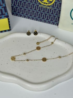 سلسال TORY BURCH معدن ذهبي