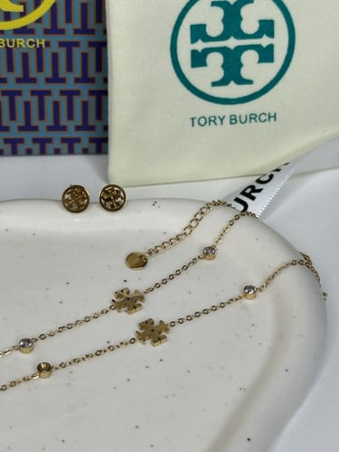 سلسال TORY BURCH معدن ذهبي