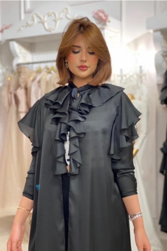 عباية حرير اسود