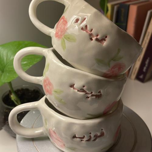 كوب الورود الزهري (بأسمك)