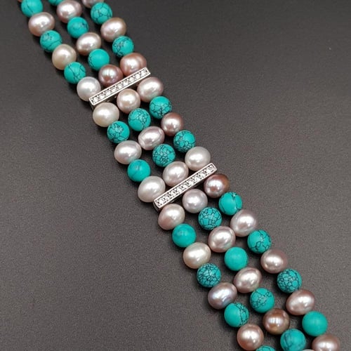 اسورة احجار ولؤلؤ مفتاح فضة 925