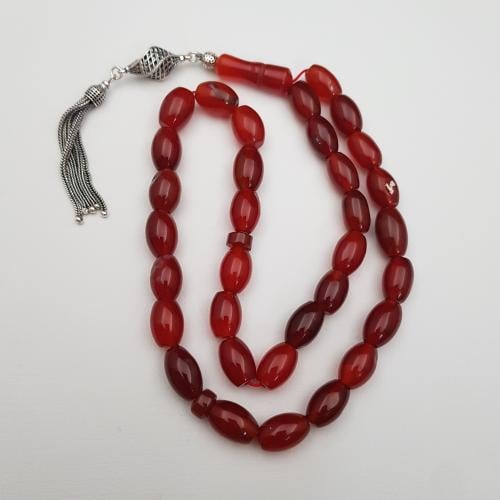 سبحة عقيق يماني احمر