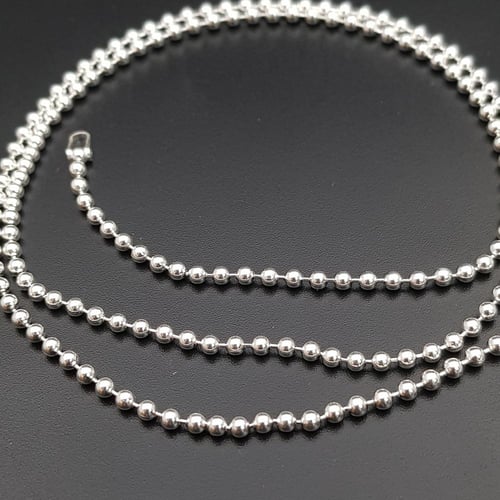 سلسال حبوب الفضة ايطالي عيار 925