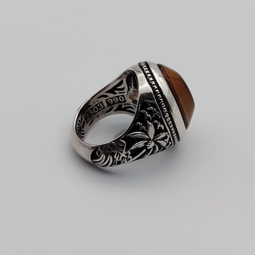 خاتم عقيق يماني سليماني صياغة عارف البحربن فضة عيا...