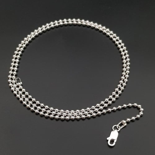 سلسال حبوب الفضة ايطالي عيار 925