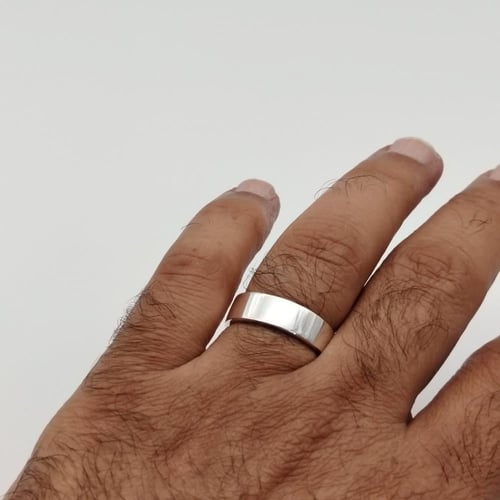 دبلة كلاسيك سادة ملكي فضة عيار 925