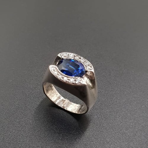 خاتم وكبك بأحجار الزركون فضة 925