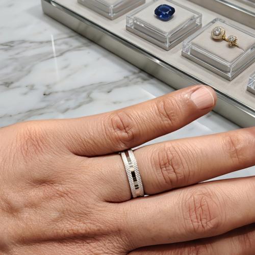 دبلة رجالية كلاسيك فضة عيار 925