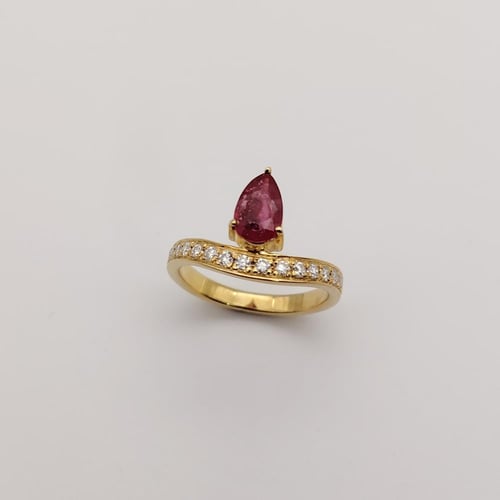 خاتم الياقوت الطبيعي روبي فضة عيار 925