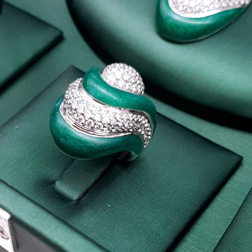 طقم المينا فضة 925