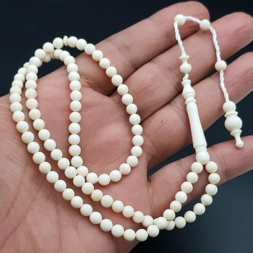 سبحة من عاج الفيل ناعمة 99خرزة