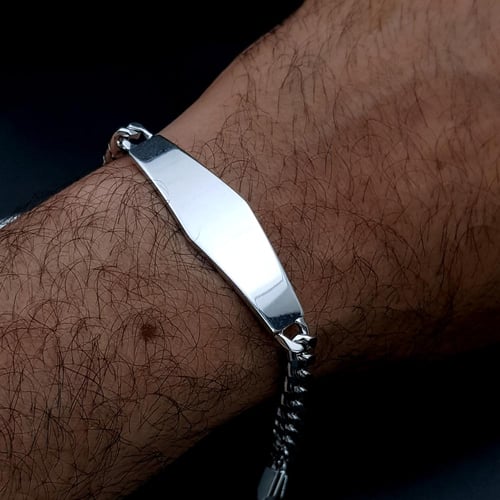 اسورة بلاك جنزير ايطالي فضة عيار 925