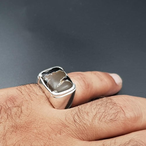 خاتم عقيق يماني قصة مميزة فضة عيار 925