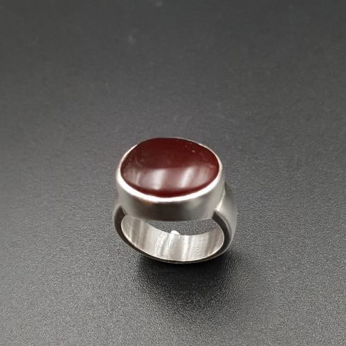 خاتم أطفال ملكي عقيق يماني فضة 925