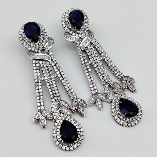 حلق رويال بلو فضة عيار 925