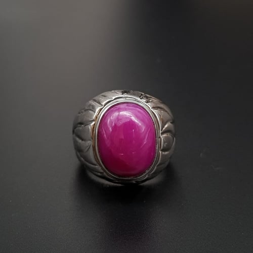 خاتم بحجر الياقوت النجمي فضة 925