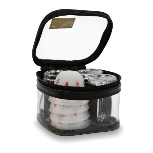 حافظة وذفة شفاف أسود