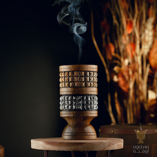 Indian incense burner - Hand-engraved