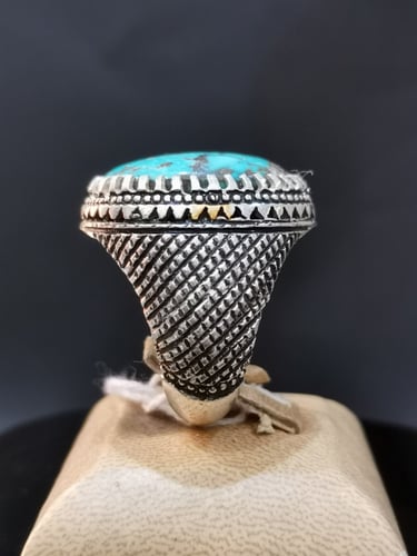 يخاتم الفضة بحجر الفيروز النشابوري الايراني دار در...