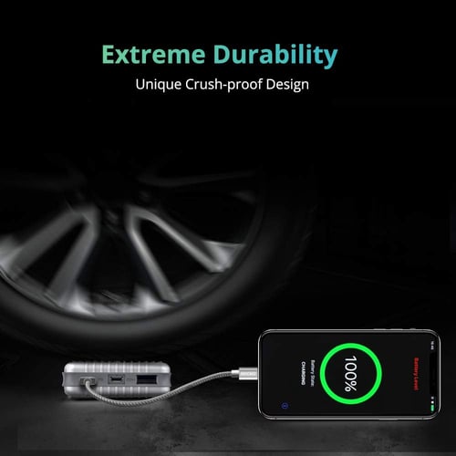 شاحن متنقل زندور بسعة 16750 PD مخرجين فضي A5PD