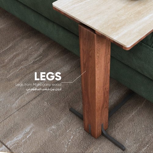 طاولة خدمة + لوح تقديم (H6T) نوع السطح Geo Crema