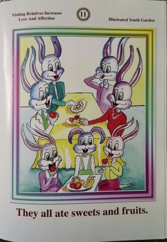 روضة البراعم المصورة باللغة الإنجليزية