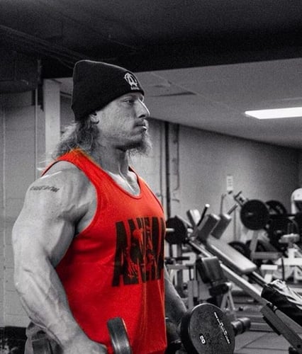 ANIMAL RED CUT TANK TOP