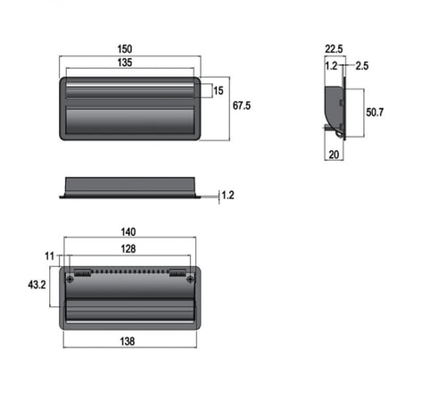 مقبض اثاث حديد