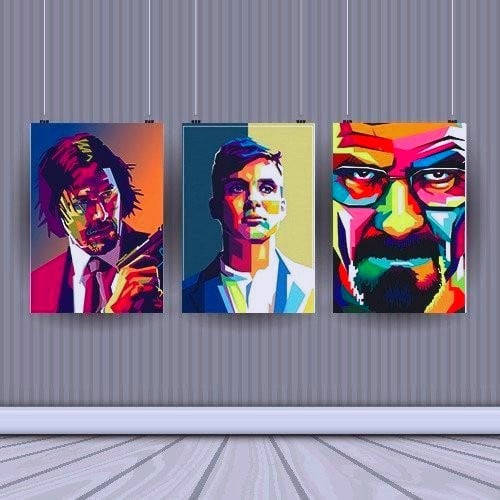 مجموعة لوحات مقاس كبير