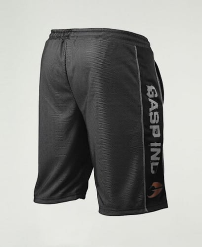 GASP NO.1 MESH SHORTS - BLACK/BLACK