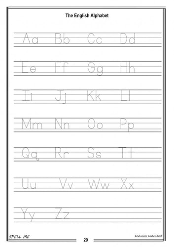 كتاب تعليم حروف الإنجليزية للأطفال