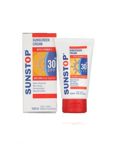 كريم واقي شمس SPF30 بفيتامين E من صن ستوب - 120 مل